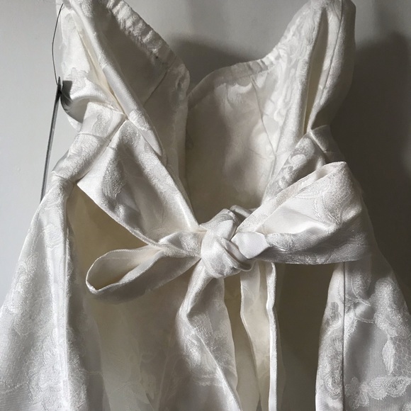 Satin Ruffled Tube Top - Picture 9 of 9